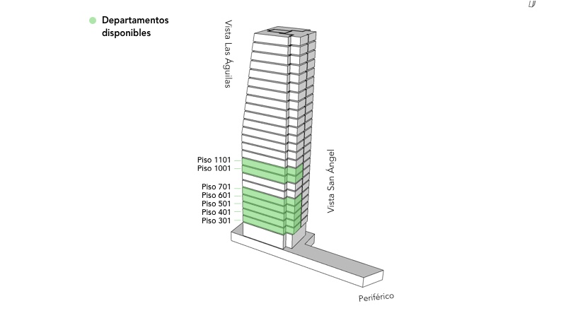 Edificio con departamentos disponinles A