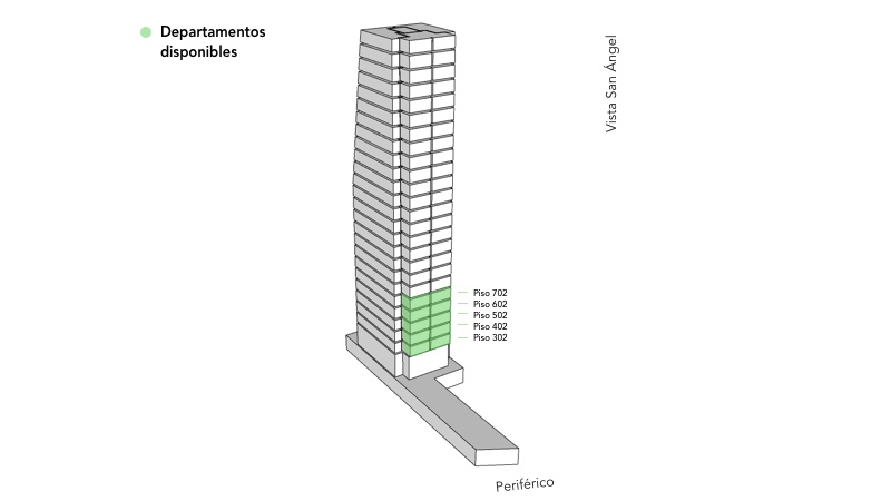 Edificio con departamentos disponinles B