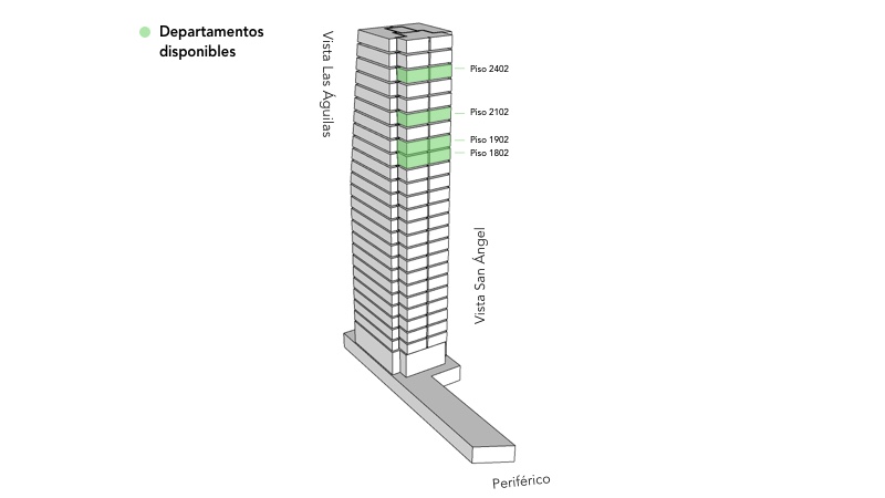 Edificio con departamentos disponinles E